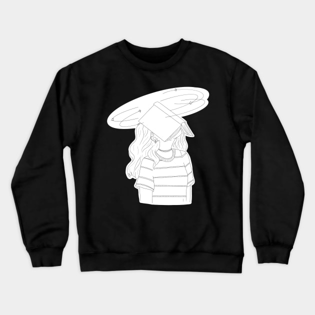 New world black and white Crewneck Sweatshirt by kymbohcreates